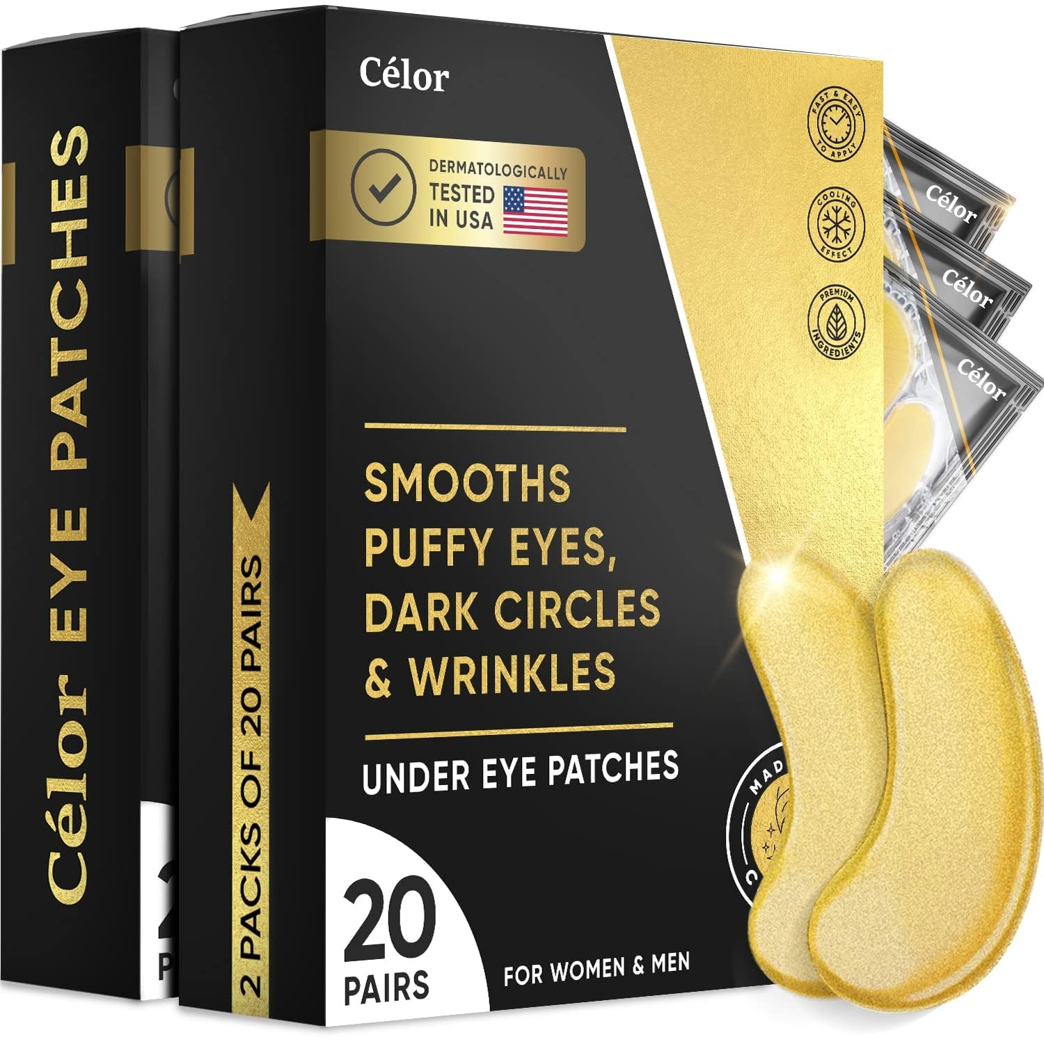 Buy now Under Eye Patches (20 Pairs) - Eye Patches For Puffy Eyes And Dark Circles - Under Eye Mask For Beauty & Personal Care - Under Eye Mask Amino Acid & Collagen For Dark Circles And Puffiness by Celor at indiglob india