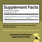 CNP | Icelandic Sea Kelp Capsules 600mg - Iodine, Thyroid Support Pills
