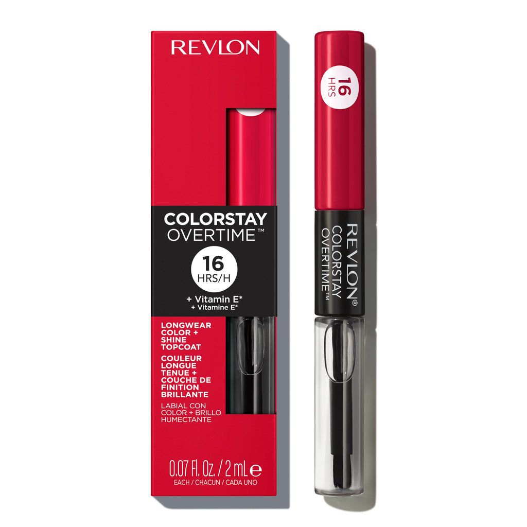 Buy now Revlon Liquid Lipstick with Clear Lip Gloss, ColorStay Overtime Lipcolor, Dual Ended with Vitamin E, 040 Forever Scarlet, 0.07 Fl Oz at indiglob india