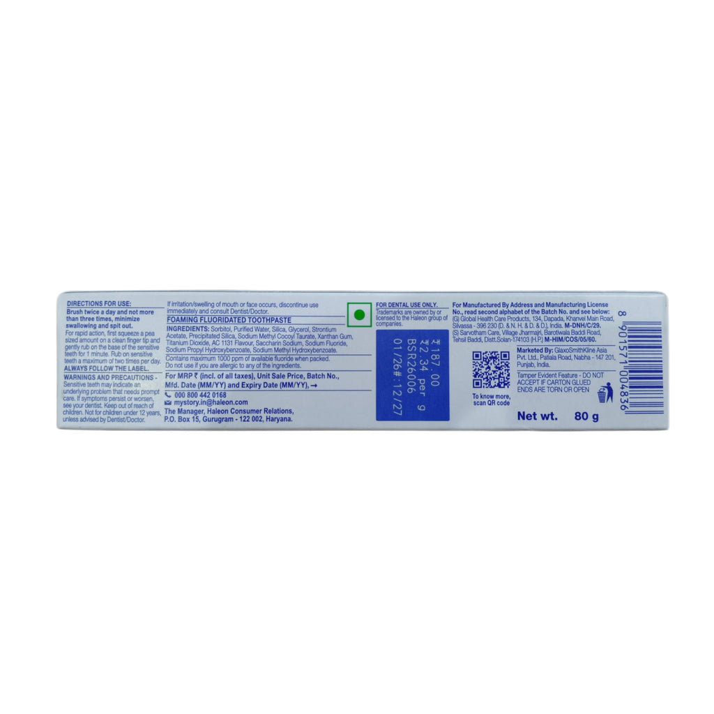 Sensodyne Sensitive Toothpaste Rapid Relief - 80 gm Pack of 2