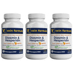 VITASUPPORTMD Vein Formula Diosmin Hesperidin 1000mg, Micronized Bioflavonoids for Healthy Blood Circulation, Vein Support Supplement for Legs and Feet, 180 Capsules (Pack of 3)