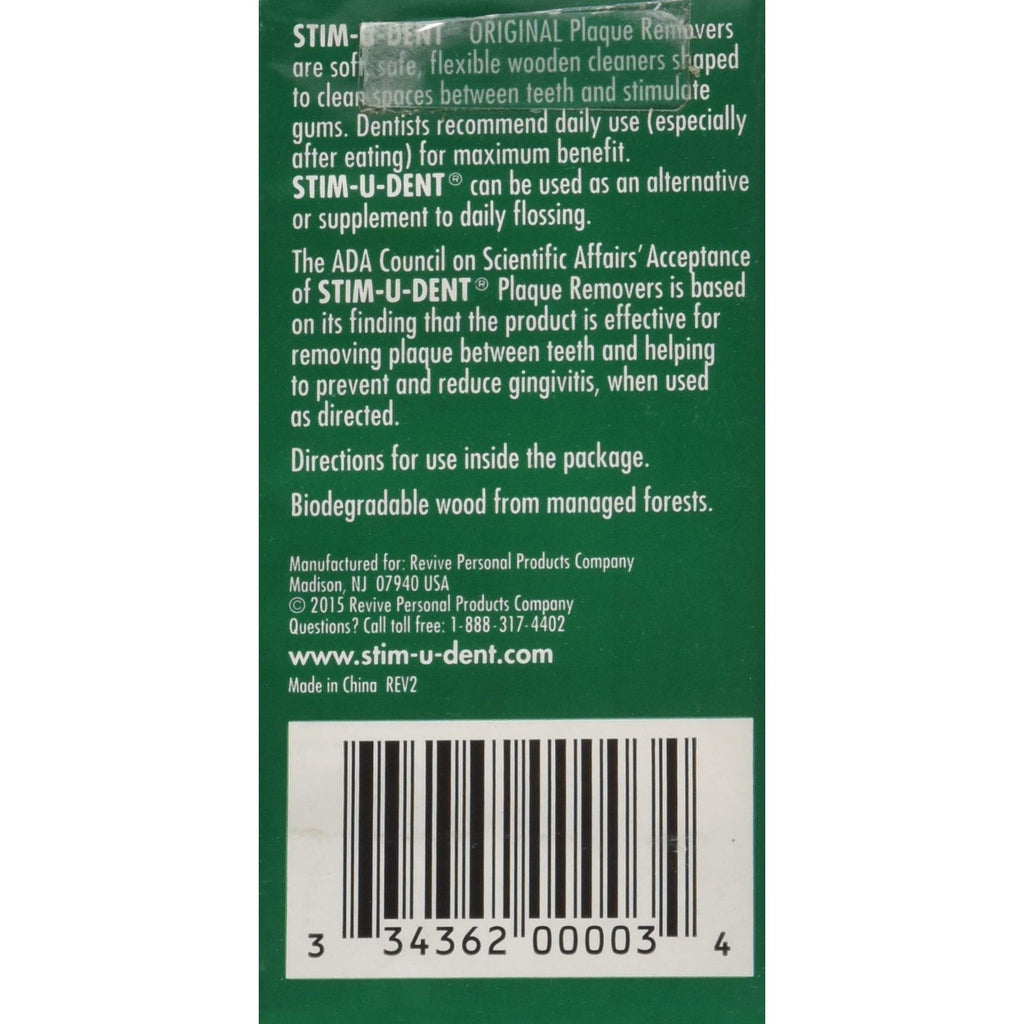 Buy now STIM-U-DENT Original Plaque Removers Mint -- 100 Toothpicks at indiglob india