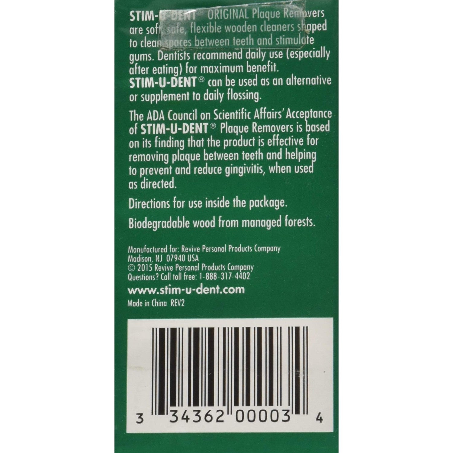Buy now STIM-U-DENT Original Plaque Removers Mint -- 100 Toothpicks at indiglob india