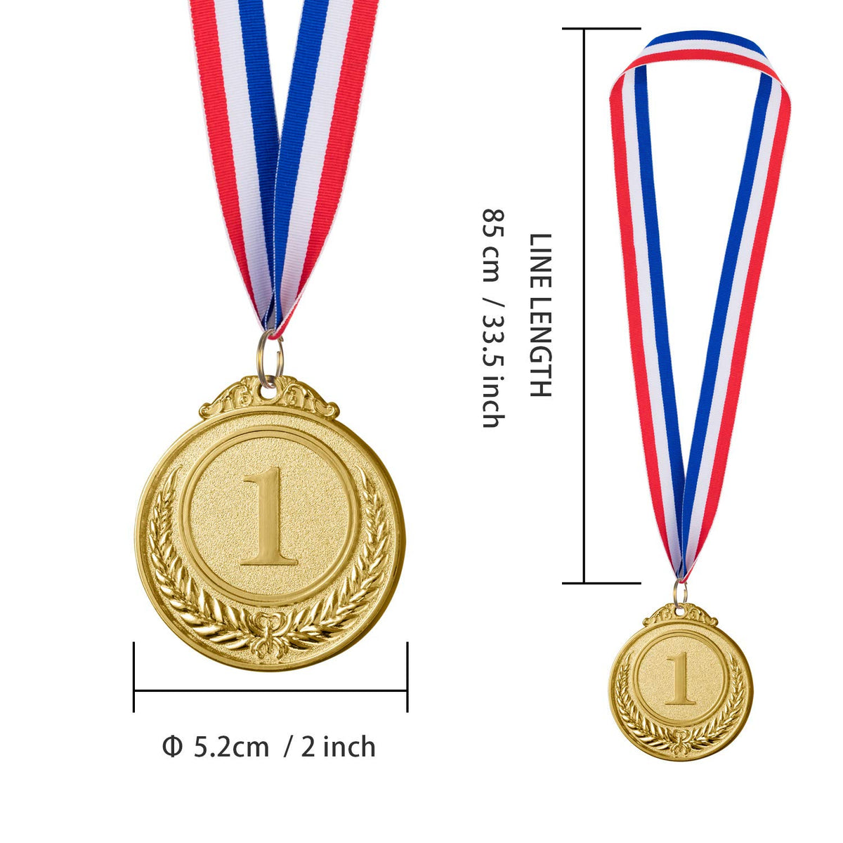 Favide 12 Piece Gold Silver Bronze Award Medals-Winner Medals Olympic Style