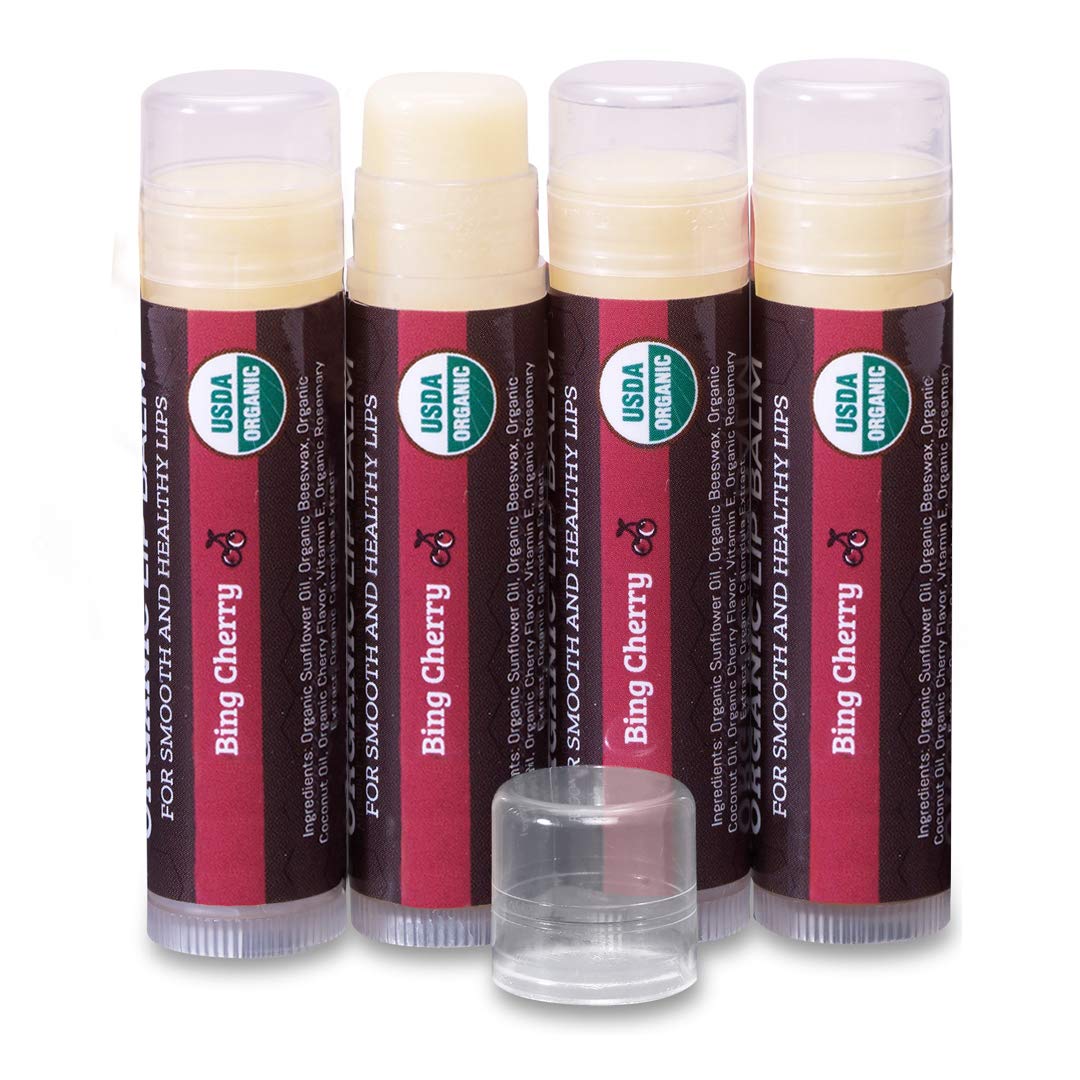 Buy now Earth's Daughter USDA Organic Lip Balm 6-Pack - Fruit Flavors, Beeswax, Coconut Oil, Vitamin E - Best Lip Repair Chapstick for Dry Cracked Lips - Moisturizing Lip Care at indiglob india