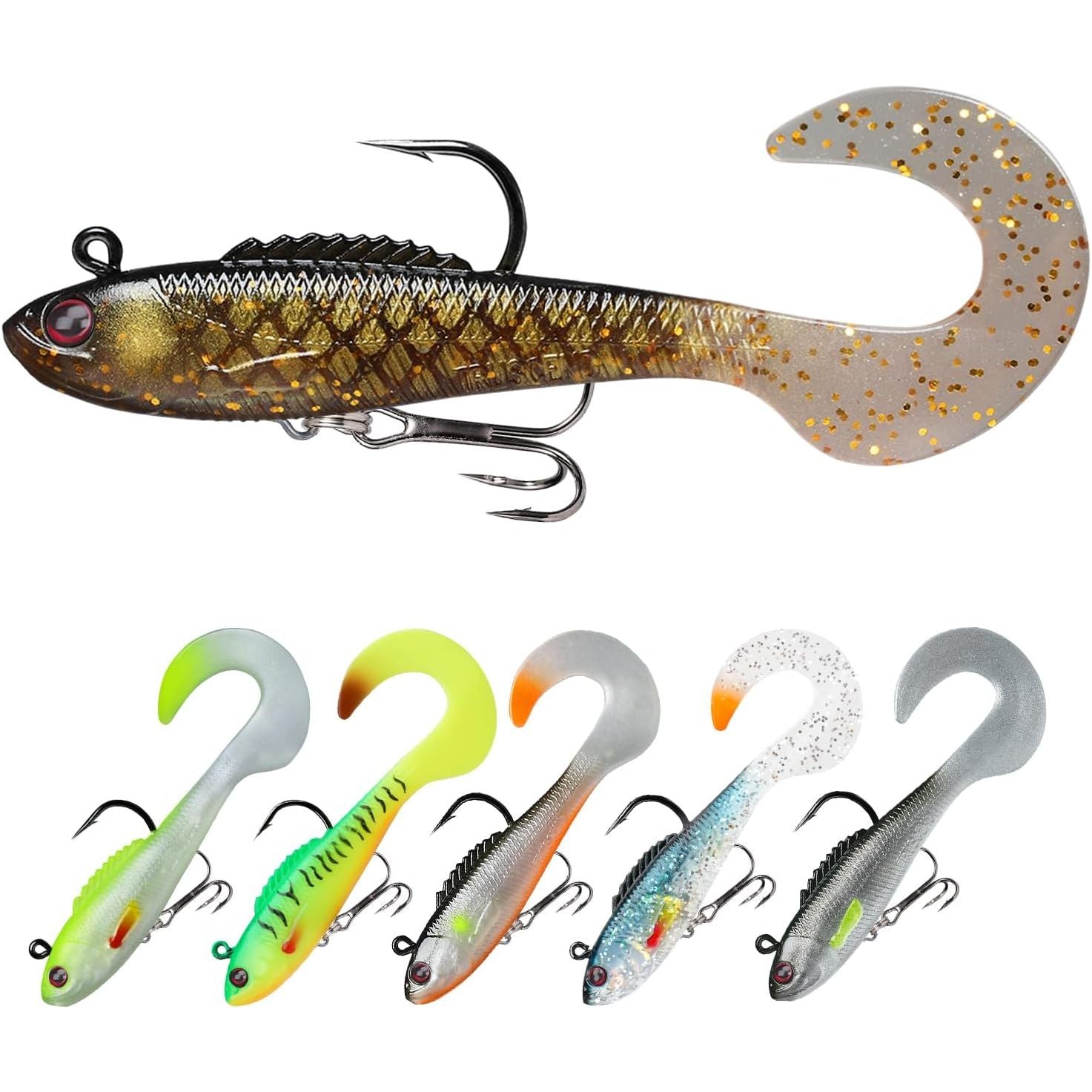 Buy now TRUSCEND Pre-rigged Fishing Jig Lures for Freshwater and Saltwater, Innovative Super Durable TPE Bass Lures, Lifelike Shrimp Crayfish Swimbait, Weedless Lure for Crappie Trout Walleye, Keep Separately D1-3.5",0.5oz at indiglob india