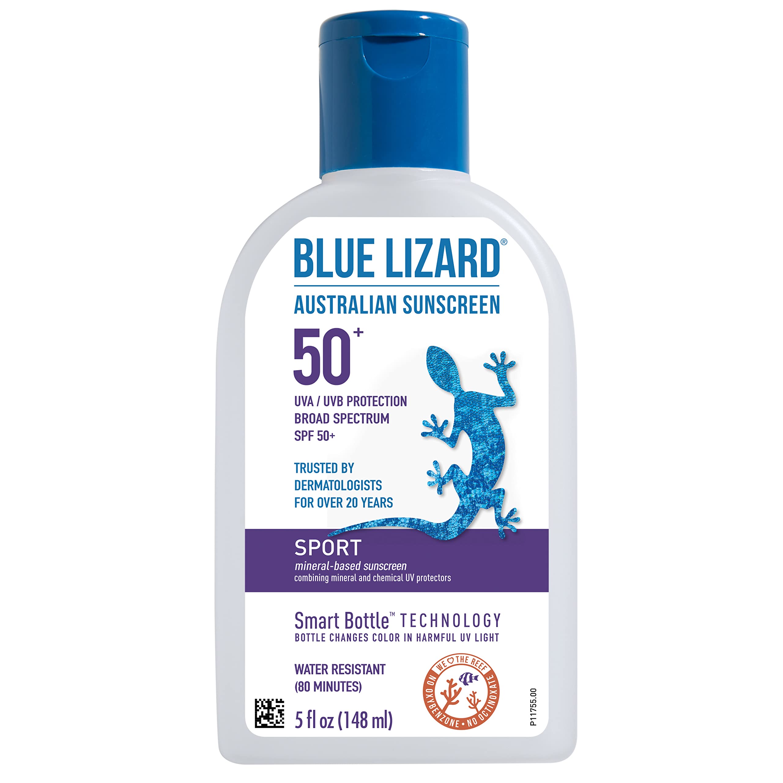 Buy now BLUE LIZARD Sport Mineral-Based Sunscreen Lotion - SPF 50+ - 5 oz at indiglob india