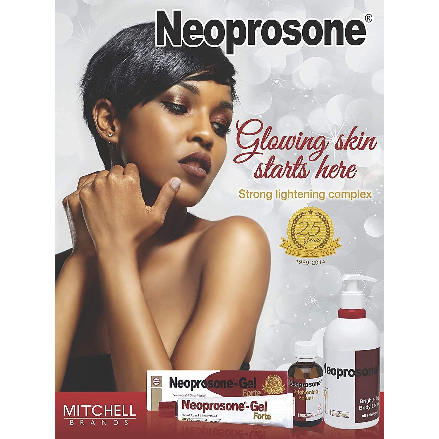 Buy now Neoprosone, Skin Brightening Cream | 1.7 Fl oz / 50 ml | Fade Dark Spots on: Face, Elbows, Knees, Body | with Alpha Arbutin, Lactic Acid, Castor Oil at indiglob india