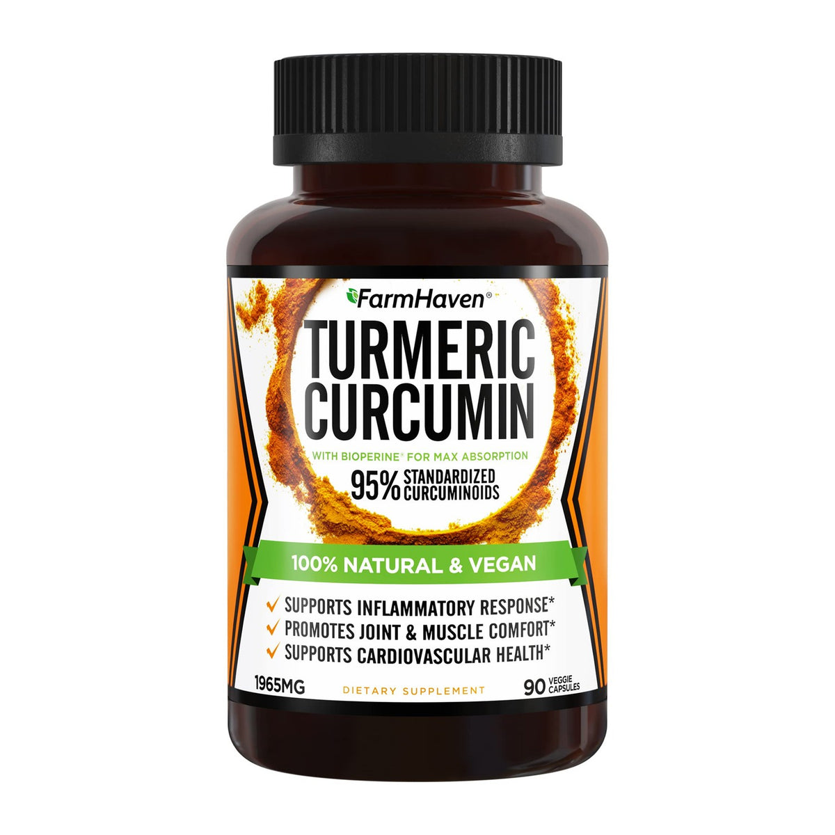 FarmHaven Turmeric Curcumin with BioPerine Black Pepper & 95% Curcuminoids