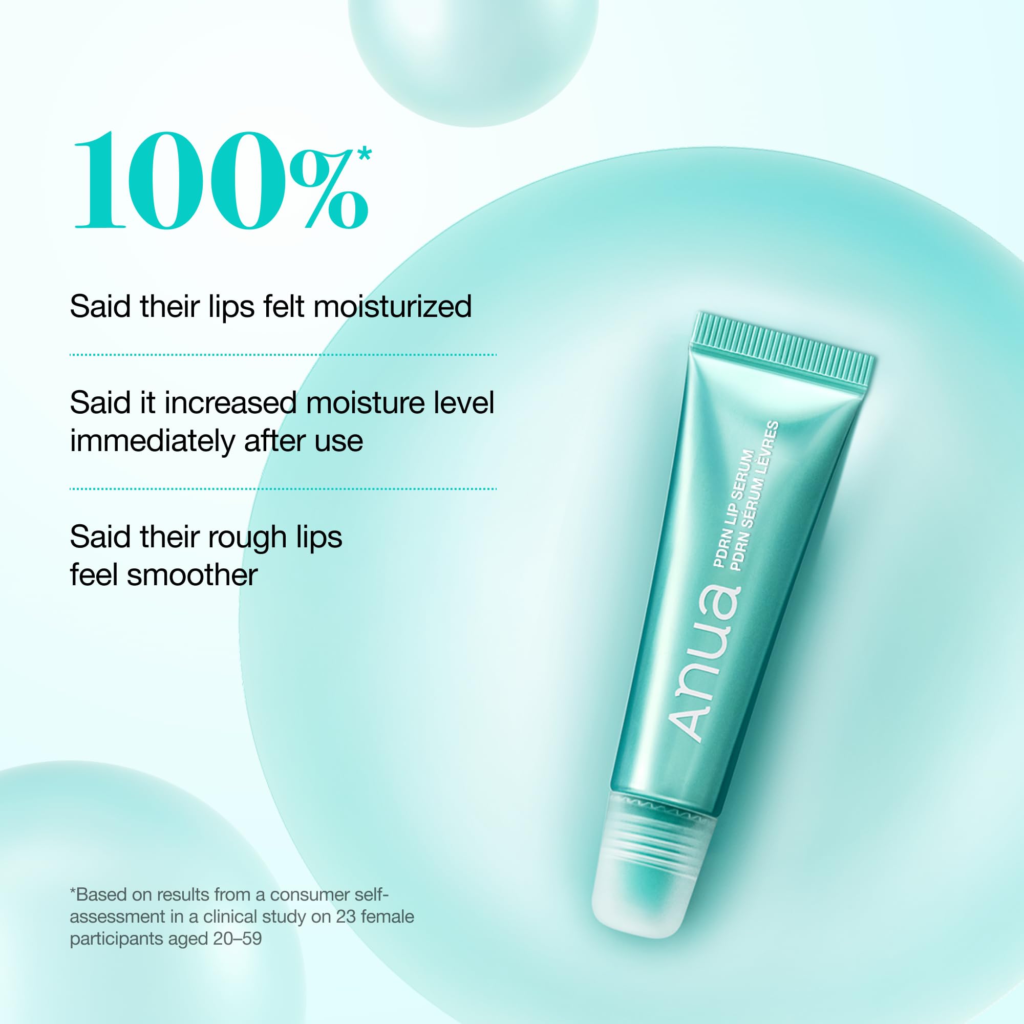 Anua PDRN Lip Serum, 0.33 fl.oz | Long-lasting Hydration for Dry Skin, Non-Sticky Moisturizing Lip Care with Salmon DNA, Hyaluronic Acid & Collagen