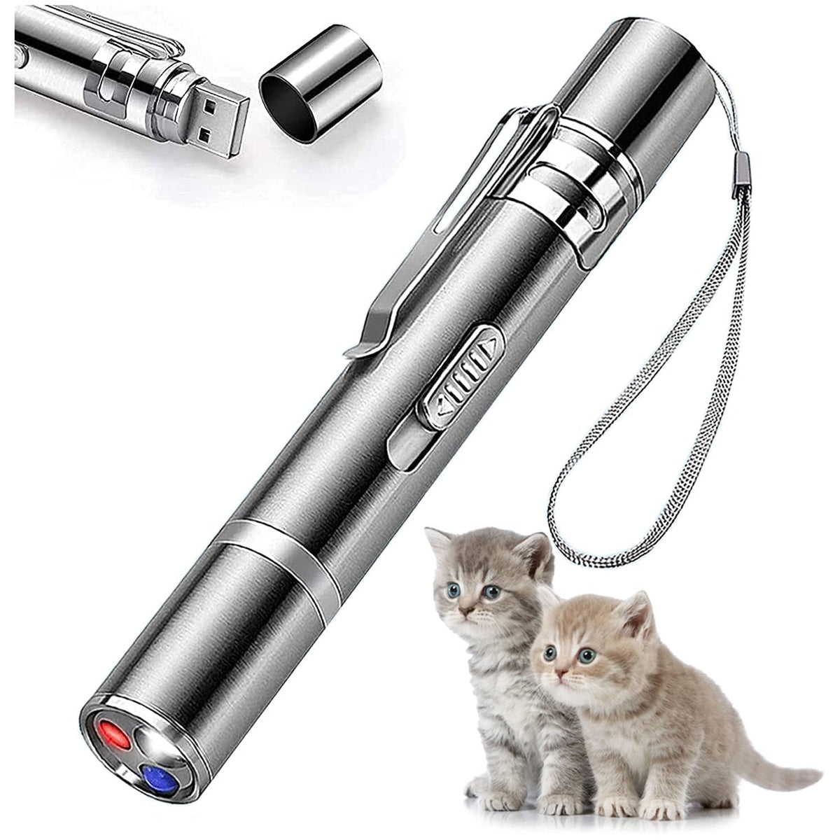 BEGRIM Cat Toy Pointer for Indoor, Cat Mouse Toys Wand Light Pet Interactive Toys to Keep Cat Busy, for Kitten Cat Dog Chase Play