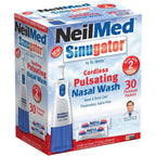 Buy now NeilMed Sinugator Cordless Pulsating Nasal Wash Kit with One Irrigator, 30 Premixed Packets and 3 AA Batteries(Pack of 1) at indiglob india