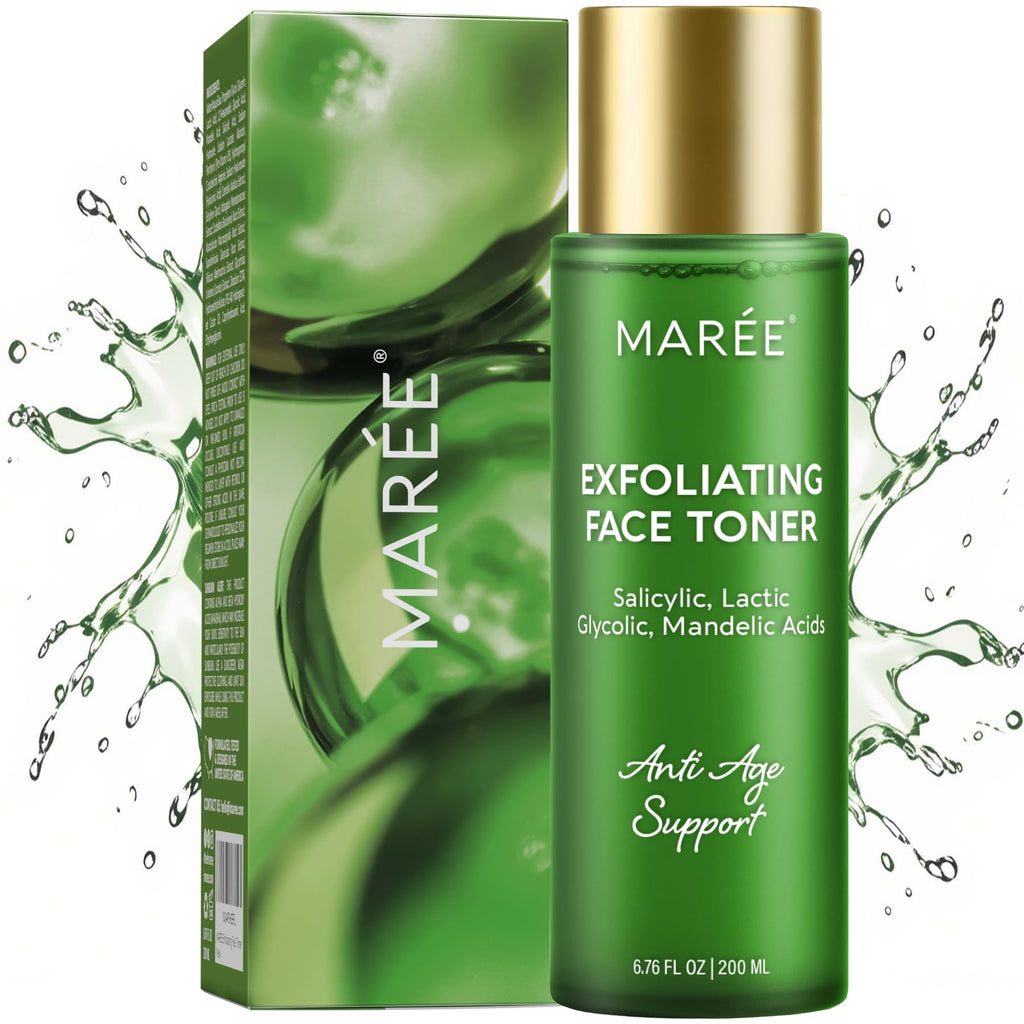 MAREE Pore Minimizer for Face Toner – Witch Hazel Toner with Niacinamide & Marine Collagen – Gentle Exfoliating Oil Control Facial Toner for Women – BHA Liquid Exfoliant – Alcohol Free Tonico Facial
