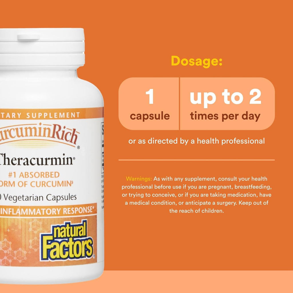 Buy now Natural Factors, CurcuminRich Theracurmin, 30 mg, Formulated for Superior Absorption, 30 Count (Pack of 1) at indiglob india