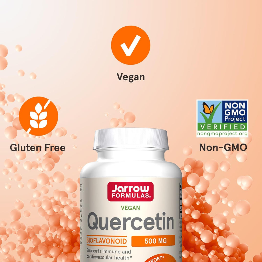 Buy now Jarrow Formulas Quercetin 500 mg - 200 Veggie Caps - Supports Antioxidant Status, Cardiovascular Health & Immune Health - 200 Servings at indiglob india