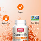 Buy now Jarrow Formulas Quercetin 500 mg - 200 Veggie Caps - Supports Antioxidant Status, Cardiovascular Health & Immune Health - 200 Servings at indiglob india