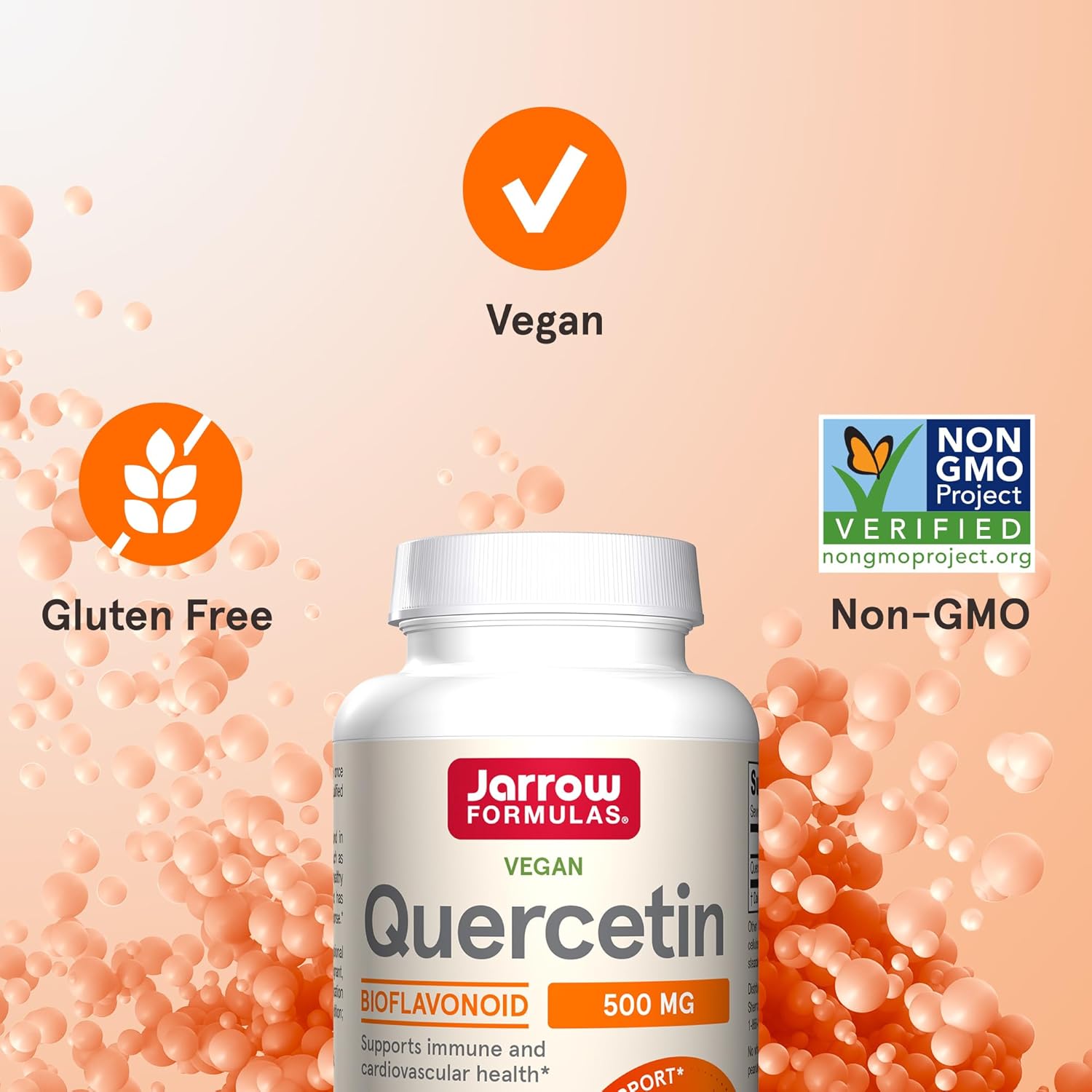 Buy now Jarrow Formulas Quercetin 500 mg - 200 Veggie Caps - Supports Antioxidant Status, Cardiovascular Health & Immune Health - 200 Servings at indiglob india