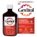 Geritol Liquid Vitamin and Iron Supplement, Energy Support Vitamins, Contains High Potency B-Vitamins and Iron, Easy to Swallow, No Artificial Sweeteners, Non-GMO, 12 Oz (Pack of 2)