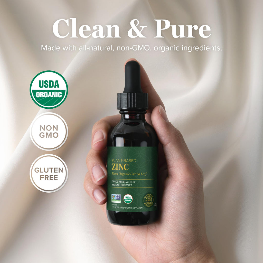 Organic Liquid Zinc Supplements, Liquid Zinc Drops for Immune System(2 Oz)