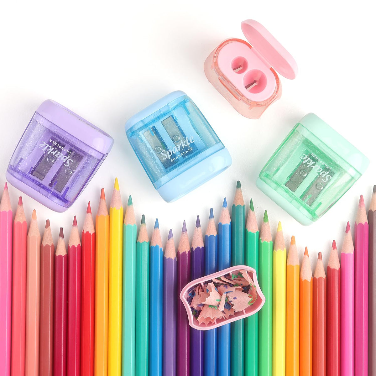 NNY Pencil Sharpener Manual, Dual Hole, 4 Pack