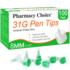 Pen Tips 31G x 8mm(5/16") Universal Fit, Sterile，Ultra-Thin Wall Technology. Comfortable and Precise，100 Count