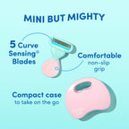 Schick Hydro Silk Mini Razor for Women | Womens Razors for Shaving, Travel Size Toiletries, 5-Blade Travel Razor, Includes 1 Mini Handle, 1 Refill & 1 Case