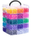 Simetufy 6000Pcs Pony Beads Bulk 30 Colors Rave Kandi Bracelet Making Kit