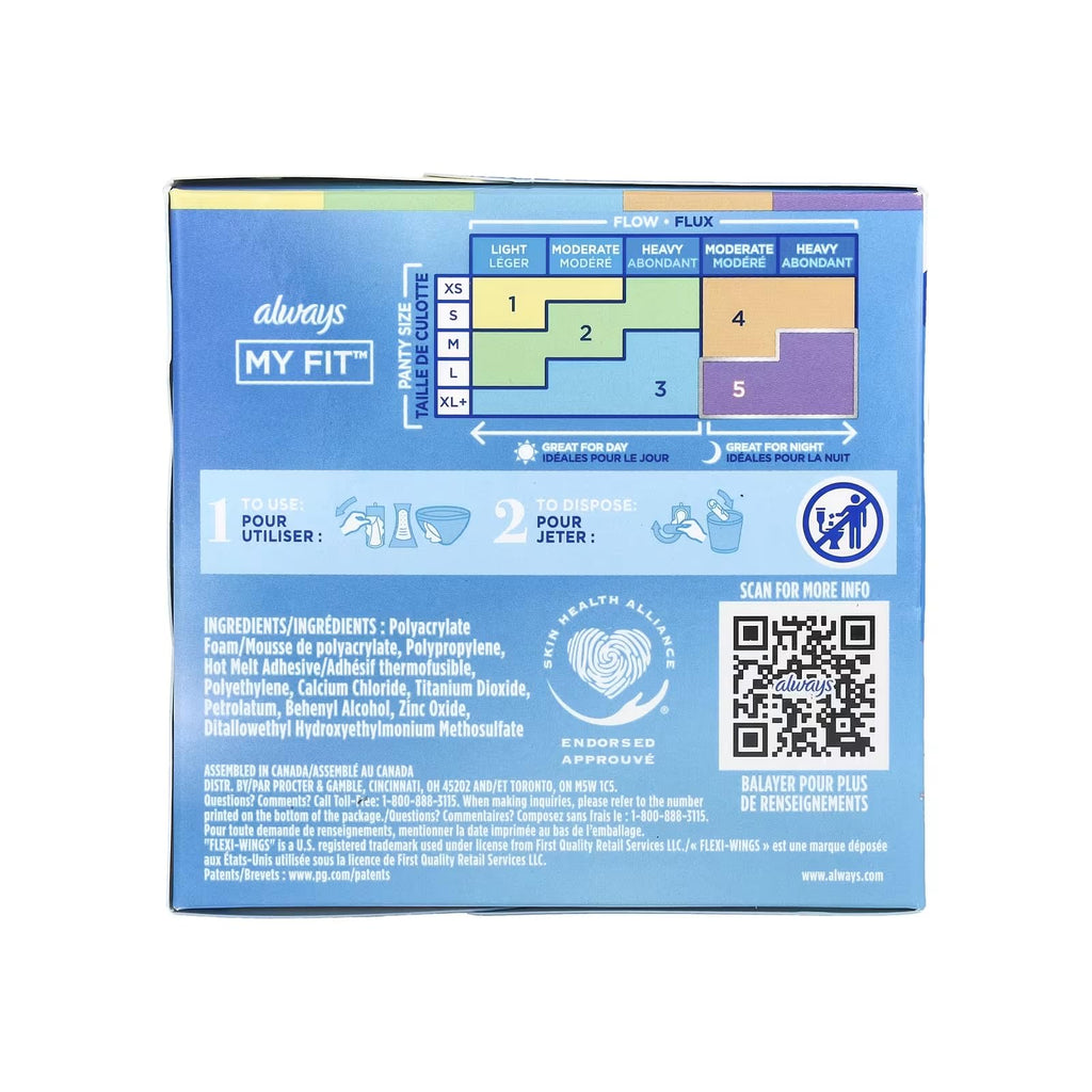 Buy now Always Pads Size 1 Infinity with Flex Foam 18 Count (Pack of 3) at indiglob india