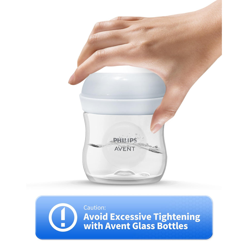Replacement Baby Bottle Nipple Ring Collars for Philips Avent Natural & Glass Natural Baby Bottles, Not for Avent Anti-Colic Bottles, BPA Free Bottle Screw Rings Collar for Avent, 6 Pack