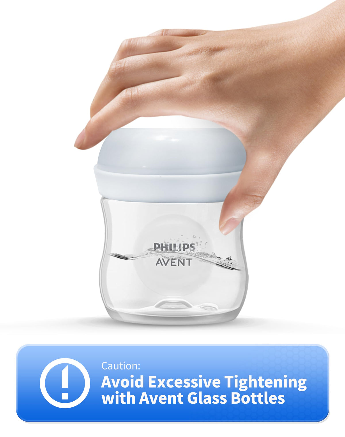 Replacement Baby Bottle Nipple Ring Collars for Philips Avent Natural & Glass Natural Baby Bottles, Not for Avent Anti-Colic Bottles, BPA Free Bottle Screw Rings Collar for Avent, 6 Pack