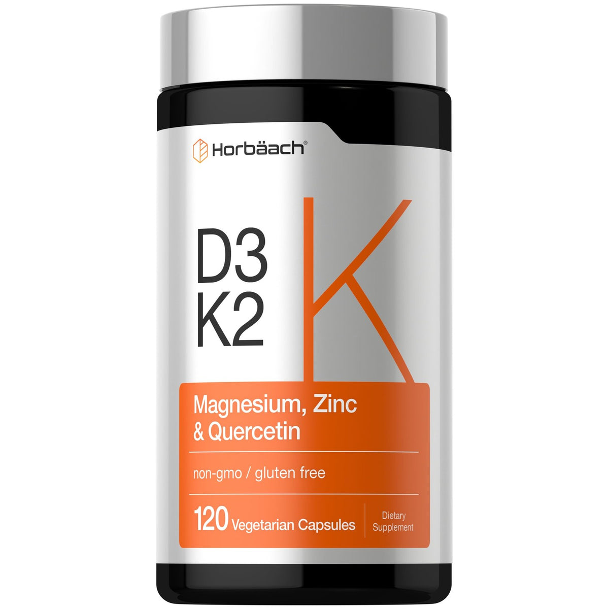 Horbäach Vitamin D3 K2 | 5000 IU D3 | 120 Capsules