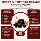 EverWell Black Fermented Black Garlic + CoQ10 Ubiquinol Softgels