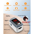 HOLFENRY Pulse Oximeter Fingertip - HOLFENRY Oxygen Monitor Fingertip Mini SpO2 Pulse Oximeter Oxygen Saturation Monitor for SpO2/Heart Rate/PI Pulse Ox