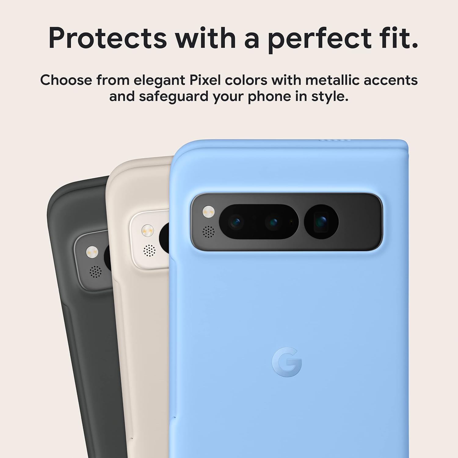 Buy now Google Pixel Fold Case - Shock-Absorbing Silicone - Android Phone Case - Porcelain at indiglob india