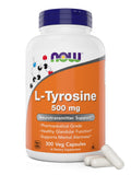 Buy now Now Foods L-Tyrosine 500mg, 300 Capsules - Non GMO - Supports Mental Alertness - 500 mg Caps - Free Form Supplement at indiglob india