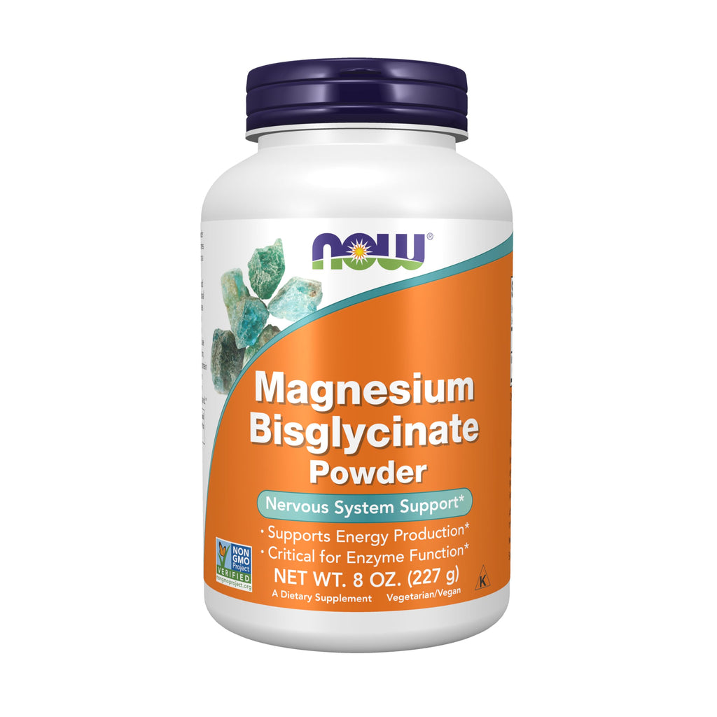 Buy now NOW Foods Supplements, Magnesium Bisglycinate Powder, Enzyme Function*, Nervous System Support*, 8-Ounce at indiglob india