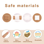 120pcs Round & Oval Bandages for Face, Circle Bandages, Elastic Fabric