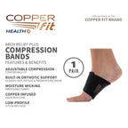 Buy now Copper Fit CFACBP Health Unisex Arch Relief Plus with Built-In Orthotic Support, Black at indiglob india