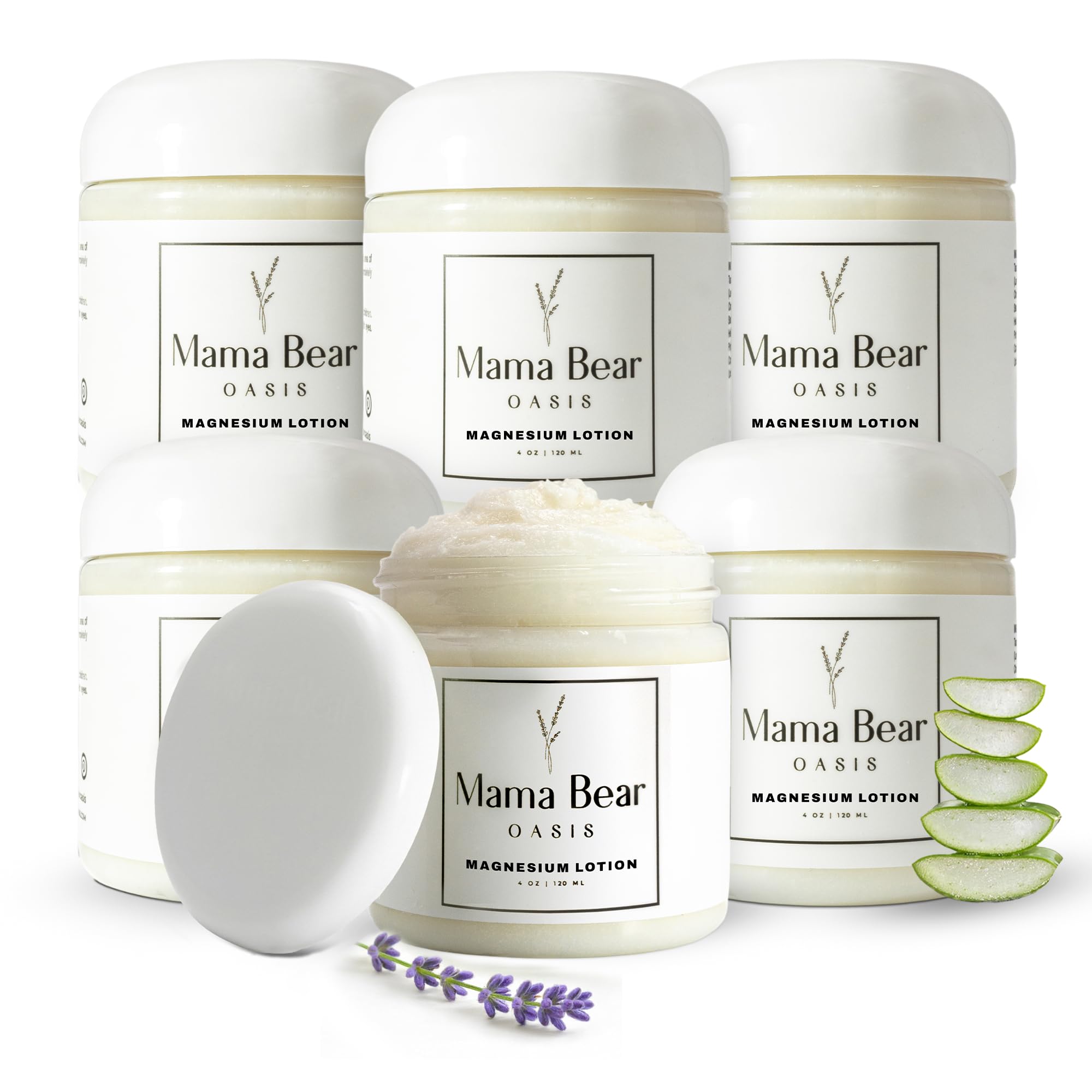 Mama Bear Oasis Magnesium Cream - Magnesium Lotion for Feet (Pack of 2) | Arnica, Vitamin B6, Aloe Vera and MSM, Vegan and Cruelty-Free, For Hands, Legs and Toes