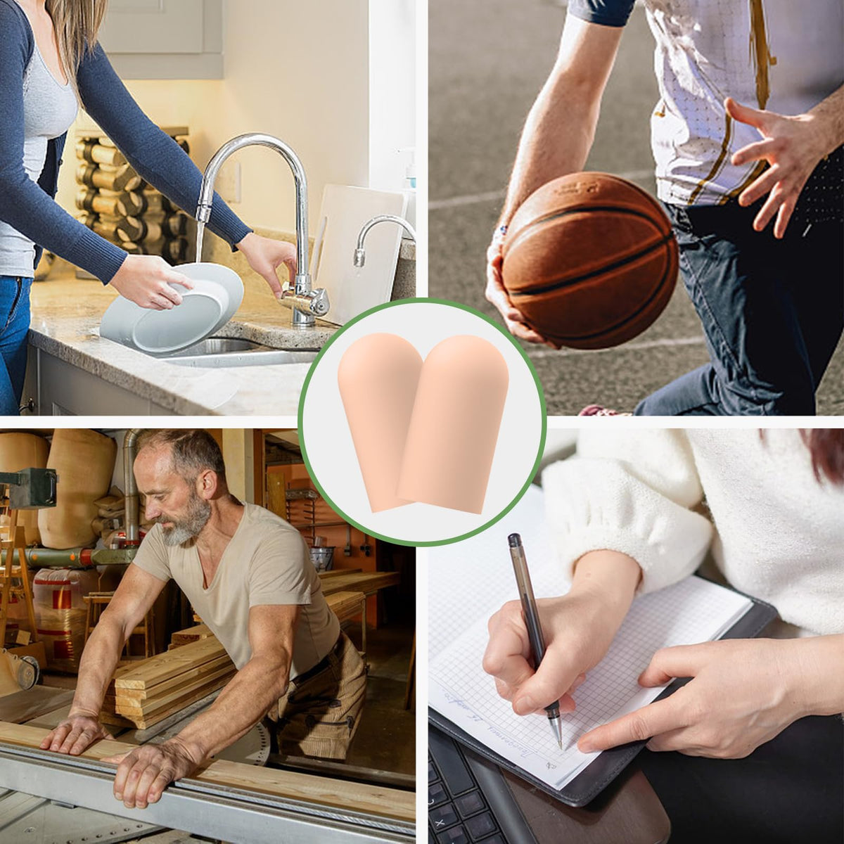 10 Pack Silicone Gel Finger Cots, Finger Protector Caps for Thumb Care