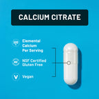 NatureWise Calcium Citrate 500mg Capsules - Supplement for Bone Health - Easy to Digest & Absorb - Vegan, Non-GMO, Gluten-Free - 90 Count[30-Day Supply]