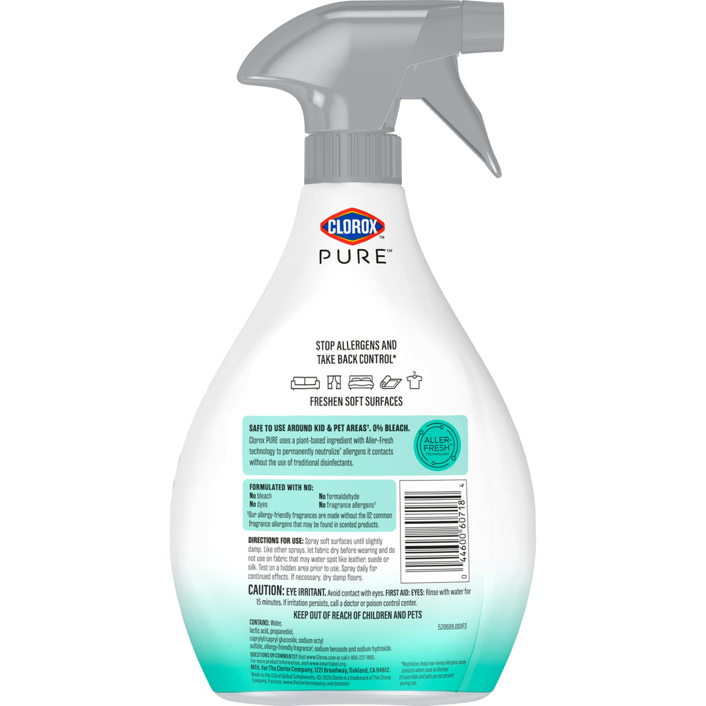 Buy now Clorox PURE Allergen Neutralizer Fabric and Carpet Spray, Clean Breeze, 26 Fluid Ounces at indiglob india