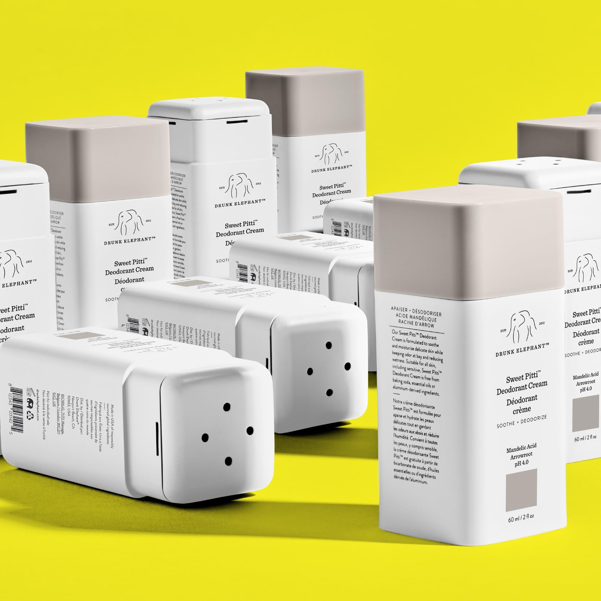 Buy now Drunk Elephant Sweet Pitti Deodorant Cream - 60 ml/2 fl oz - Baking Soda and Aluminum-Free - Clean Clinical Skincare - Cruelty-Free - Free of Essential Oils, Silicones, and Fragrance at indiglob india