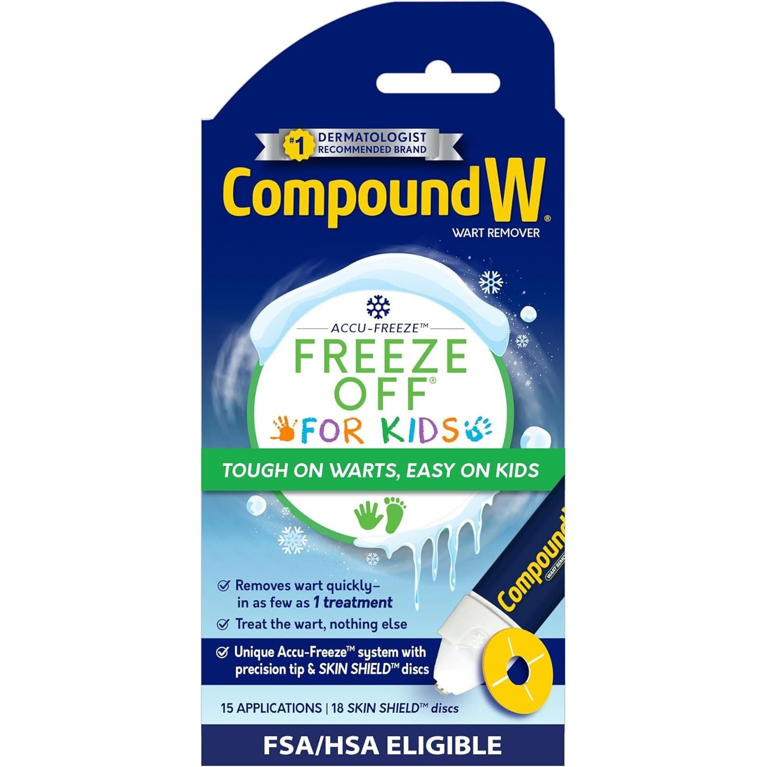 Buy now Compound W Freeze Off Advanced Wart Remover, Precision Tip Accu-Freeze Applicator, 15 Wart Removal Treatments 15 Count at indiglob india