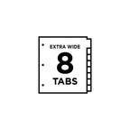 Avery® Paper Dividers, Insertable Big Tab™, 8-Tab, Color, 1 Set