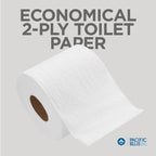 Georgia-Pacific Pacific Blue Basic 2-Ply Embossed Toilet Paper,19880/01, 550 Sheets Per Roll, 80 Rolls Per Case
