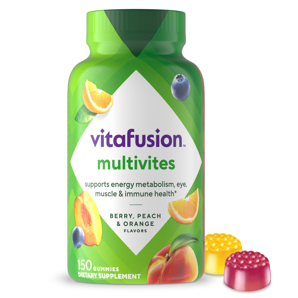 Vitafusion Multivitamin Gummies | 120 Adult Gummy Vitamins | for Men & Women | Assorted Fruit Flavors | Gluten and Dairy-Free Supplement