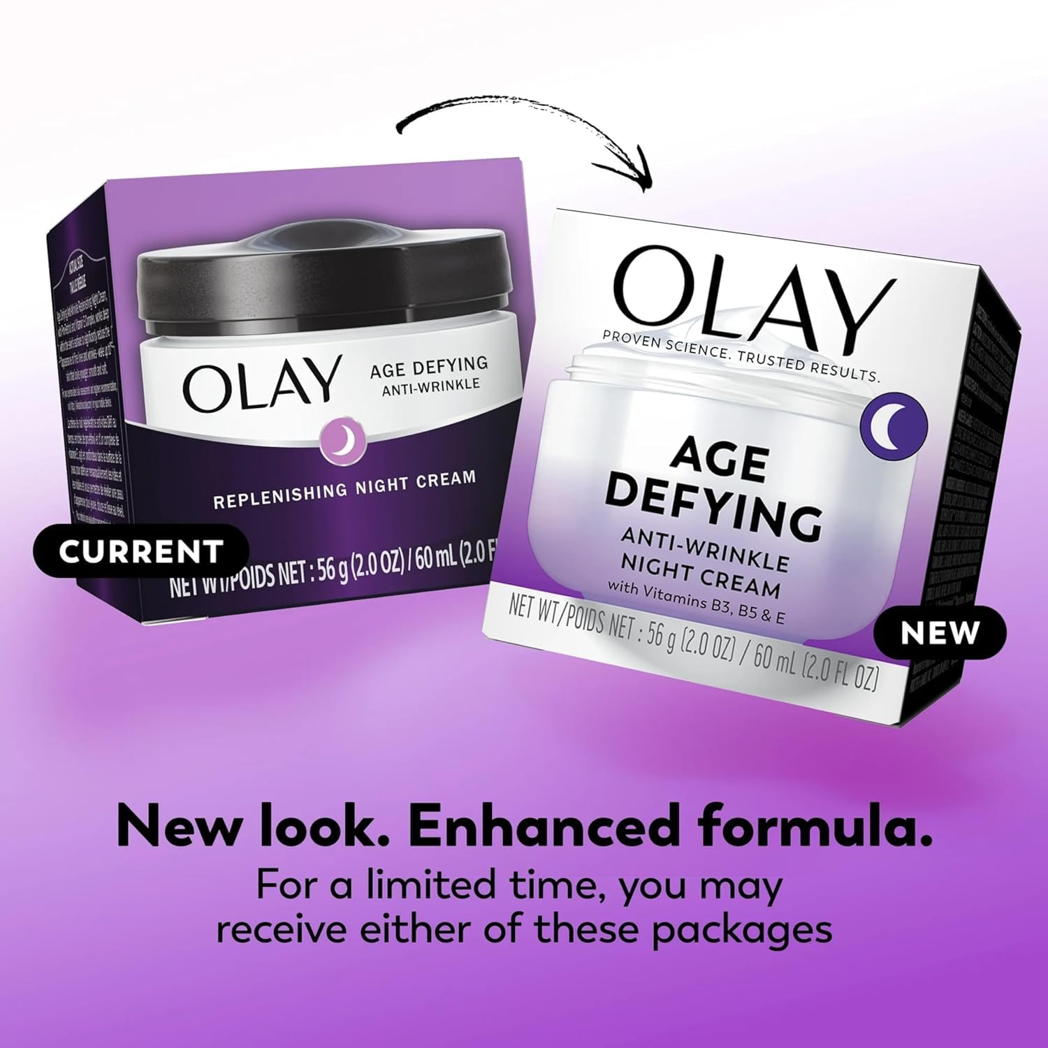 Buy now Olay Age Defying Anti-Wrinkle Replenishing Night Face Cream, 2.0 Ounce, 3 Count at indiglob india