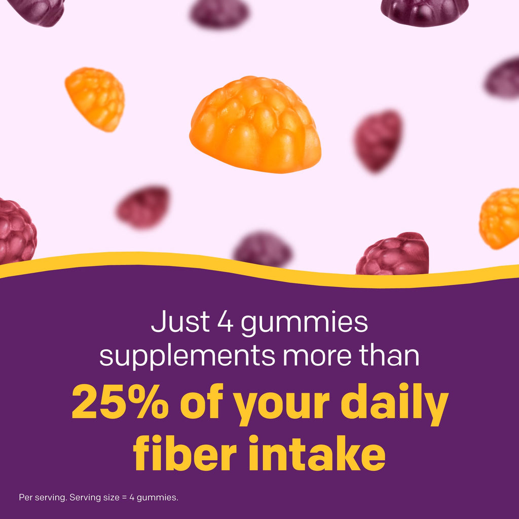 MiraFIBER Gummies, from The Makers of MiraLAX, 8g Per Serving, with B Vitamins, Metabolism Support, Gut Health for Men & Women, Prebiotic Fiber Gummies for Adults, Mixed Fruit Flavor 72Ct