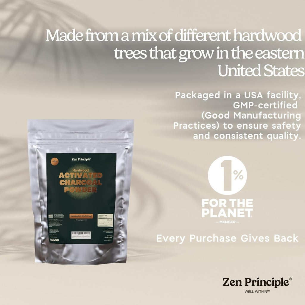 Buy now Zen Principle Hardwood Activated Charcoal Powder 100 Percent from USA Trees. All Natural. Whitens Teeth, Rejuvenates Skin and Hair, Supports Better Digestion, 8 oz. at indiglob india